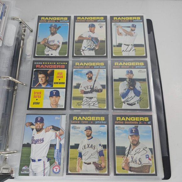 Texas Rangers Baseball Card Collection In Binder 54 Sleeves of Cards - Picture 1 of 16